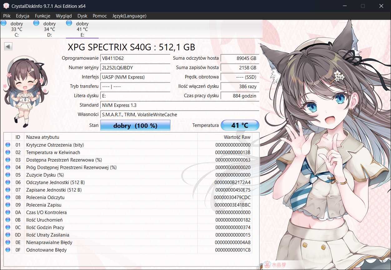 Dysk ADATA XPG Spectrix S40G 512GB