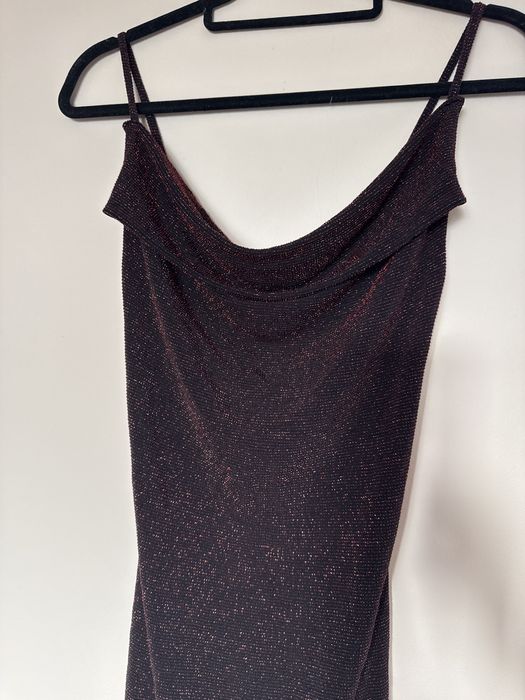 Sukienka na ramiączkach błyszcząca koreańska 36 38 S M elastyczna