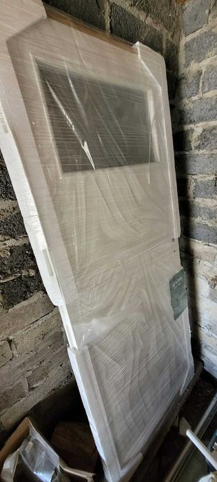 Drzwi POL-SKONE 85x200 łazienkowe wc lewe białe HAPTIC 02