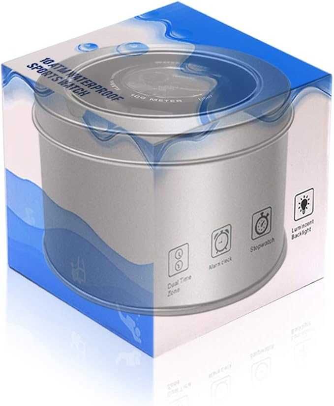 TEKMAGIC Wielofunkcyjny zegarek 10ATM, wodoodporny, stoper, alarm, LED