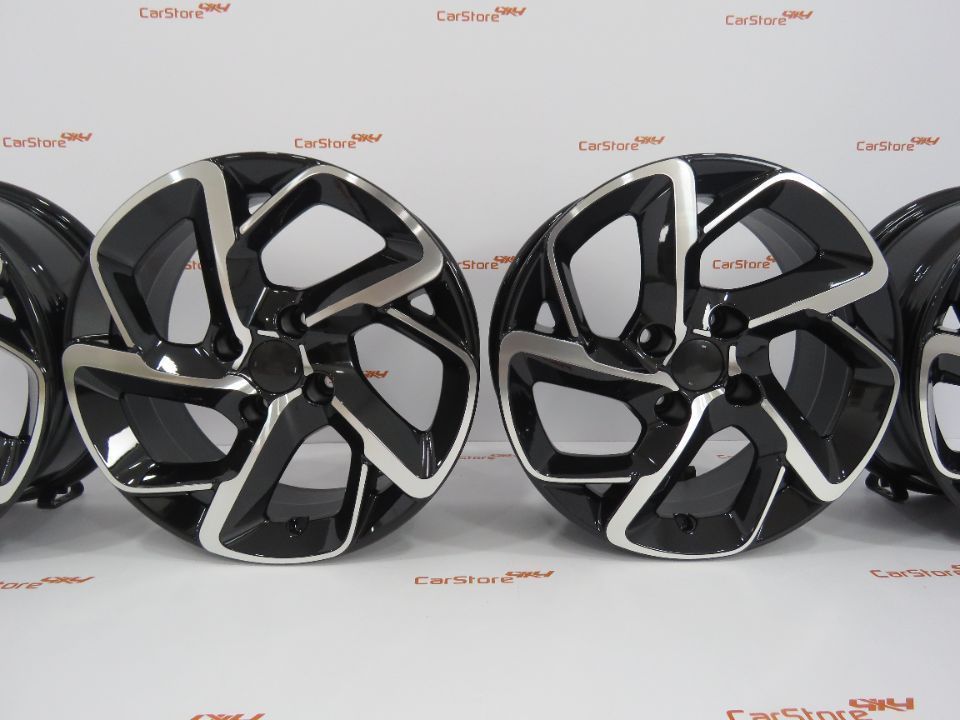 Jantes Look Peugeot 15 x 6.5 et 25 4x108 Pretas + Polidas