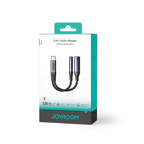 Adapter Dac 2w1 Joyroom Sy-c02 Usb-c do Usb-c / mini jack 3.5 mm - cza