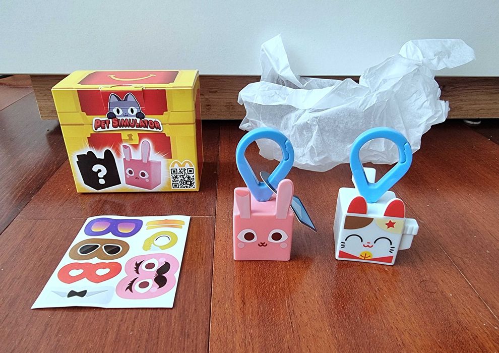 Brinquedo Pet Simulator - Coelho e Gato