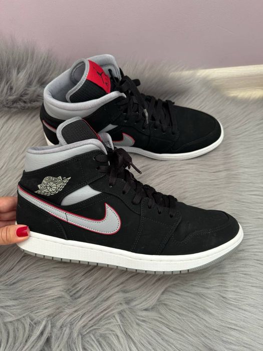 Кросівки Air Jordan 1 Mid Black Grey р.45