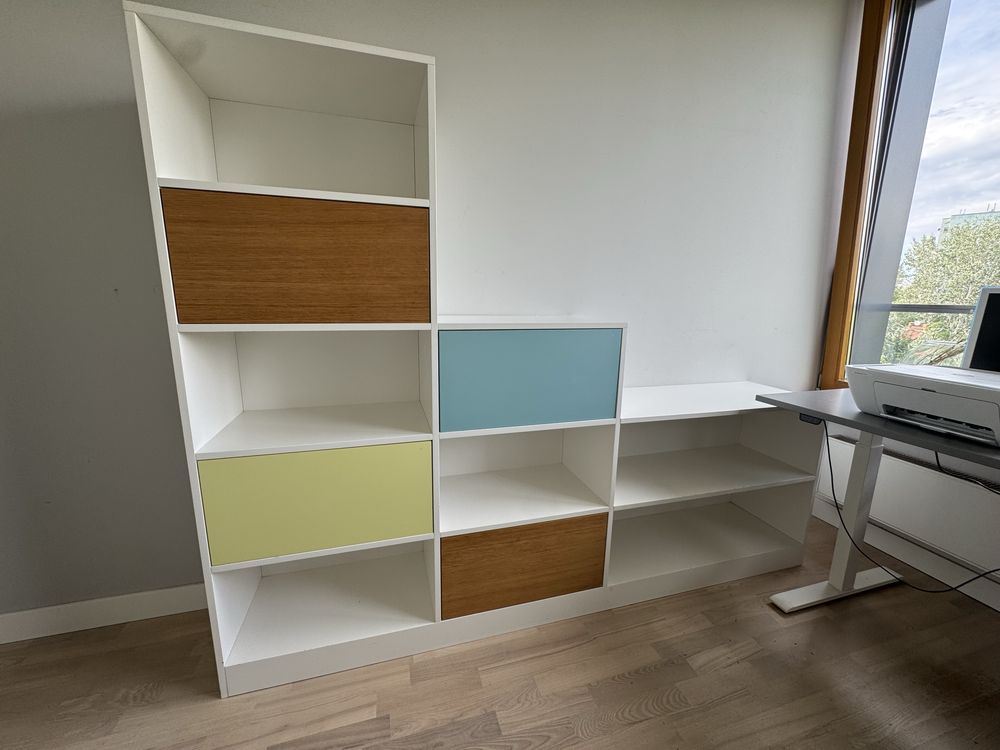 Regał na wymiar z półkami i szafkami S220 W170 G40