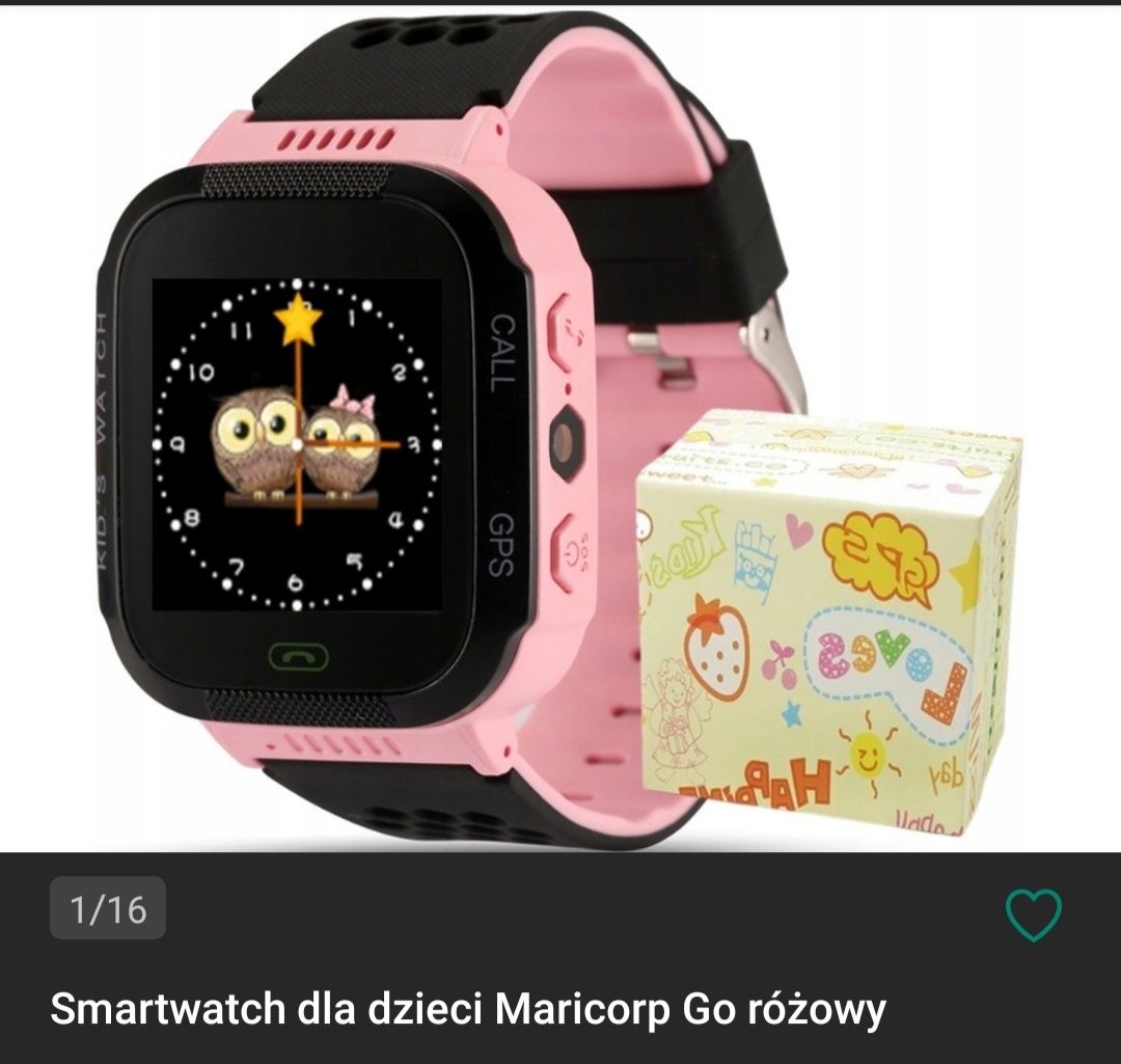 Smartwatch dla dzieci kolor różowy