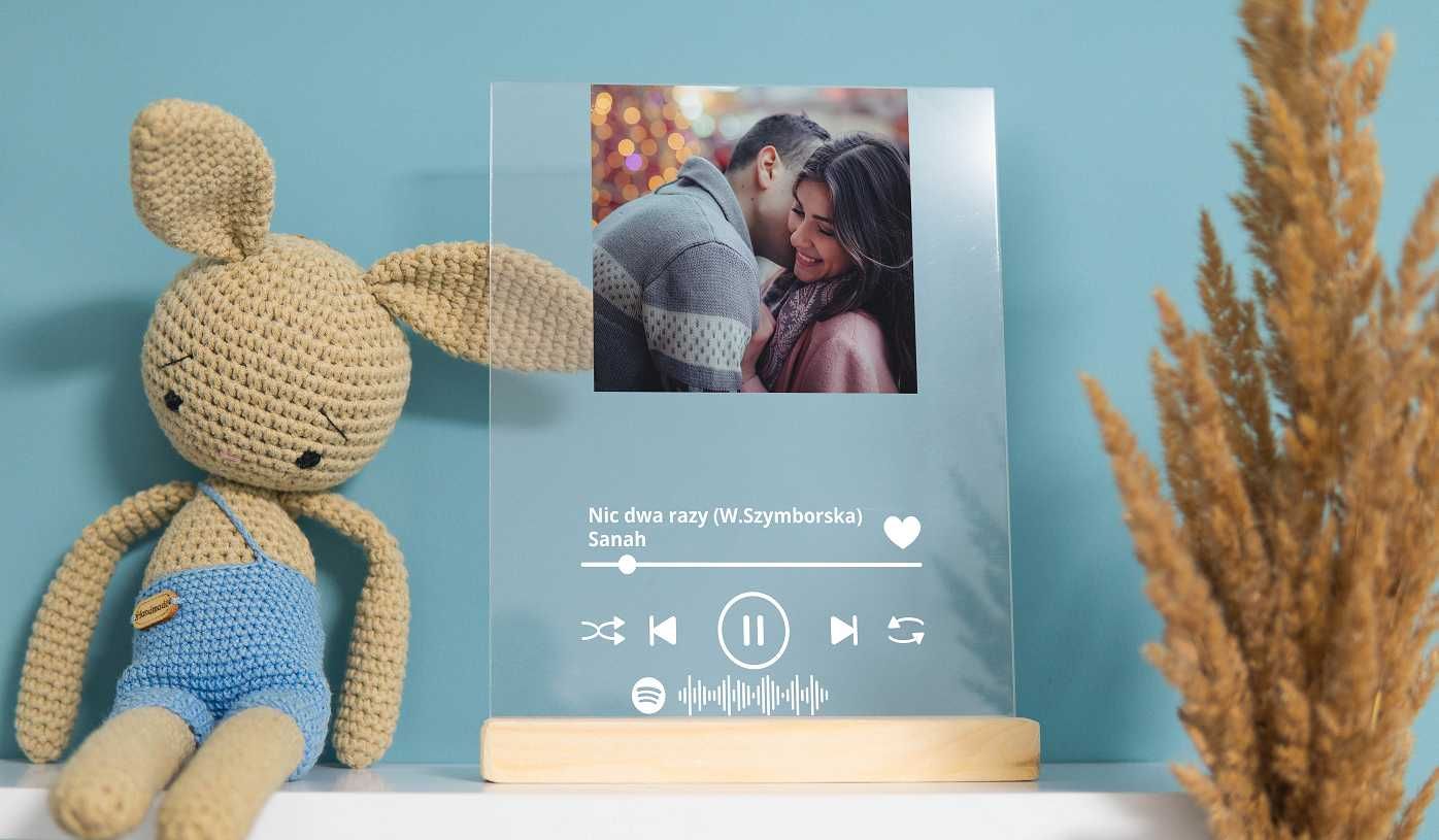 Ramka Twoje zdjęcie piosenka szkło Spotify - Prezent Personalizowany