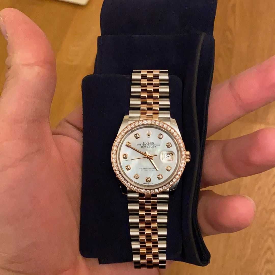 Rolex Datejust 36mm perłowa tarcza