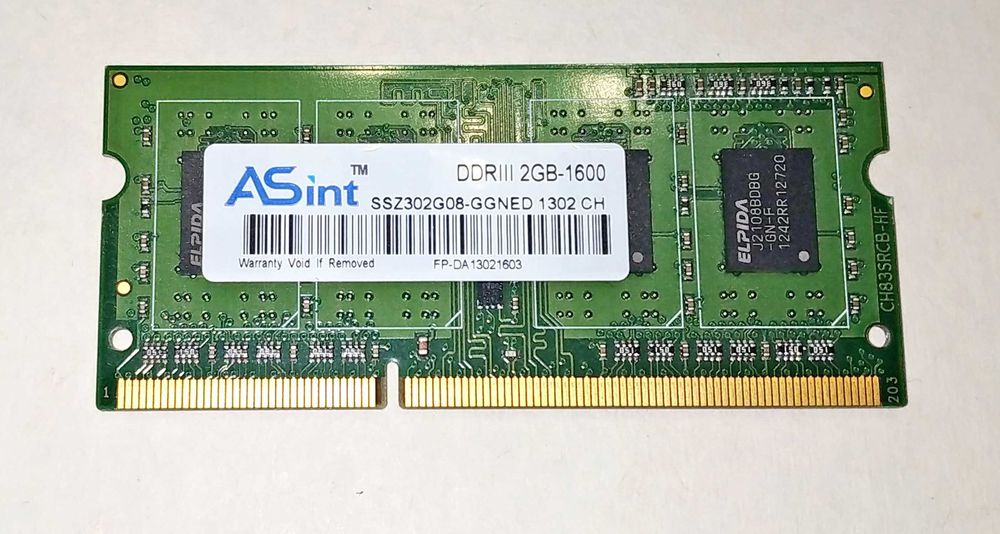 Планка памяти DDR3, 1600.