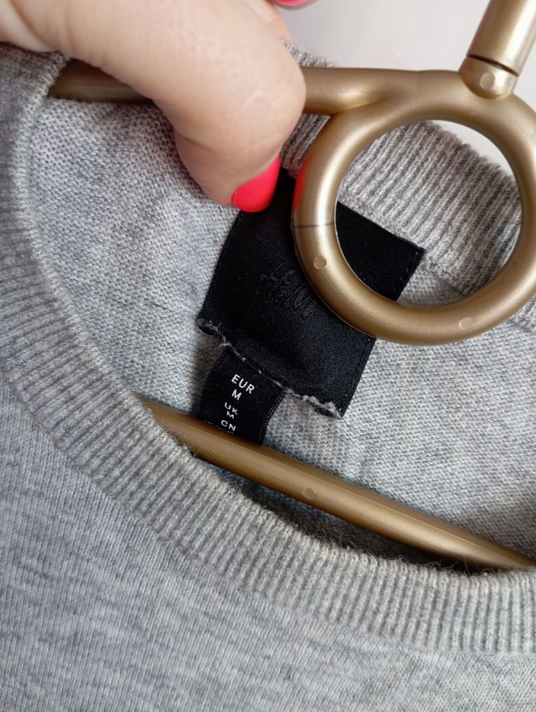 Sweter męski szary H&M jesienny wiosenny M