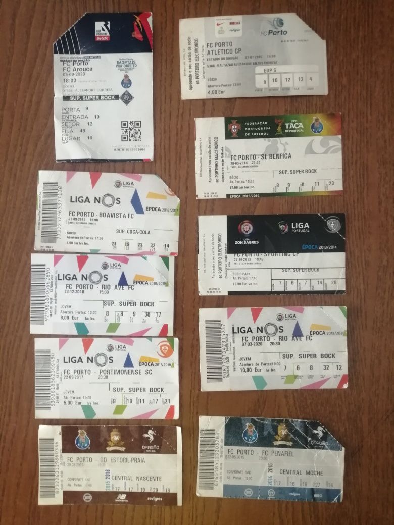 Bilhetes desportivos para colecionadores