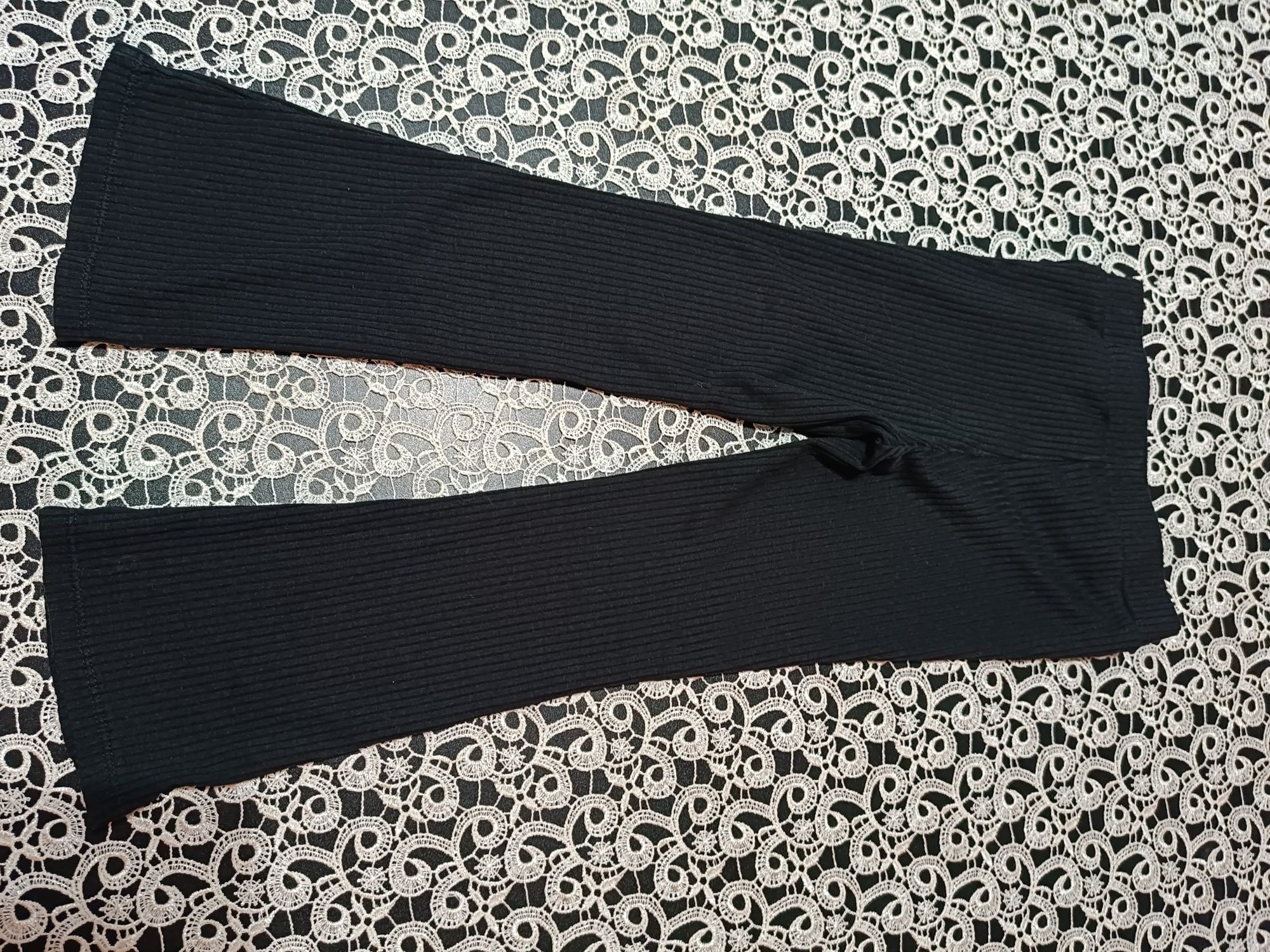 Legginsy dzwony prążek 104
