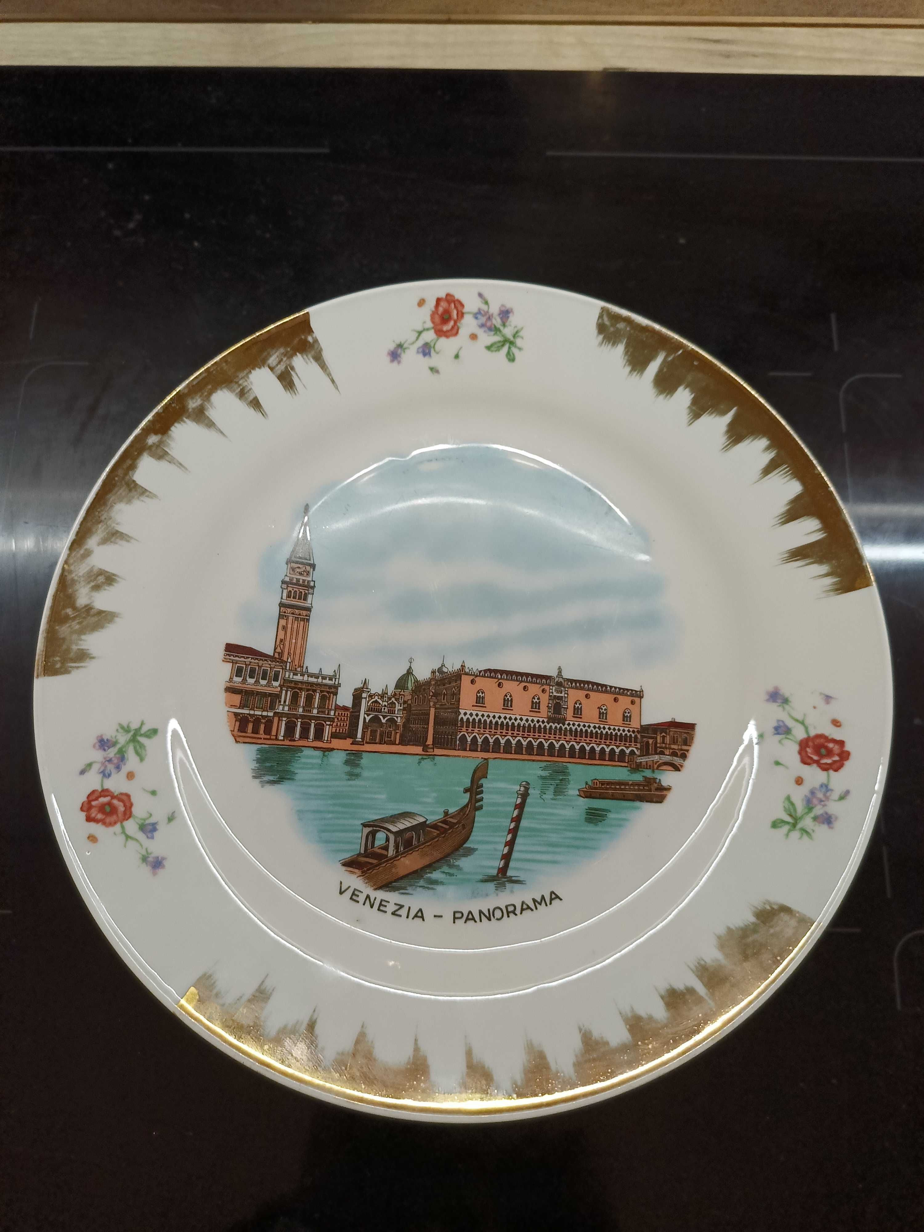 Talerz dekoracyjny, ceramika ozdobna Włochy Venezia 22cm