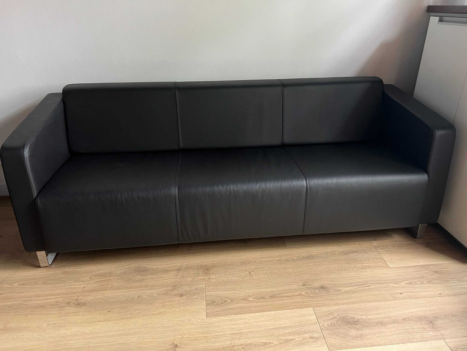Sofa 3-osobowa Bejot VooVoo VV423 – czarna skóra, idealny stan