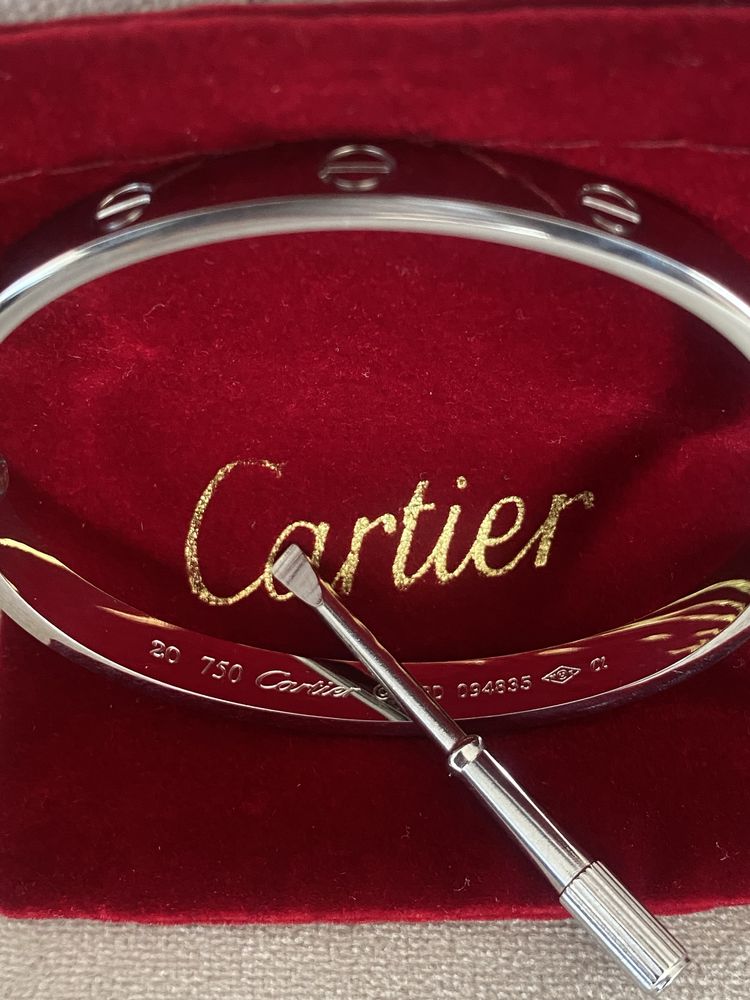 Srebrna bransoletka cartier stal nierdzewna