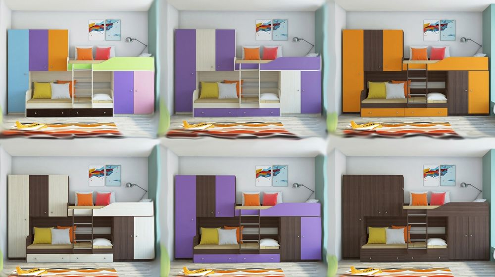 Двухъярусная кровать чердак