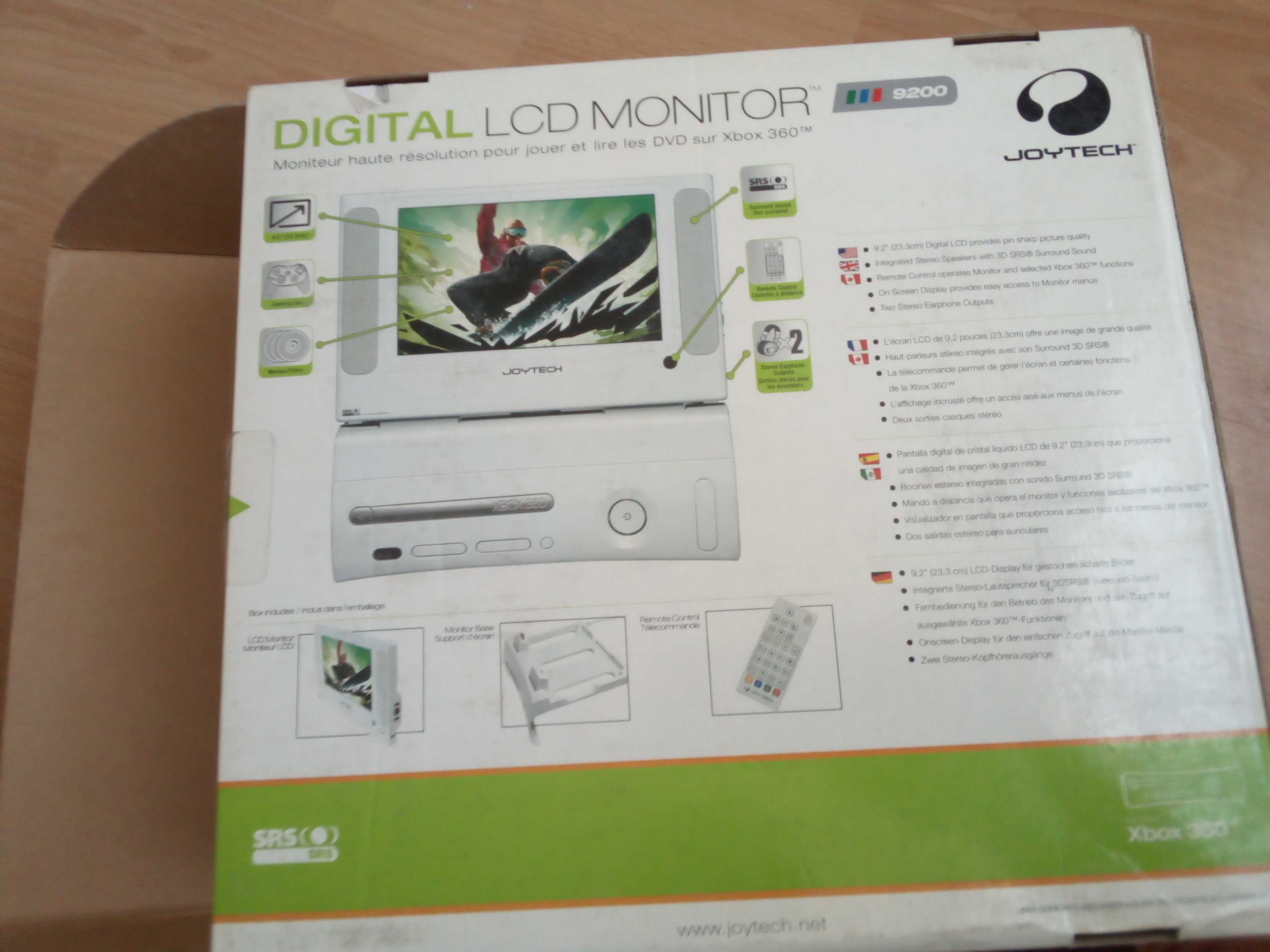 Digital Monitor LCD 9,2'' Joytech X box 360