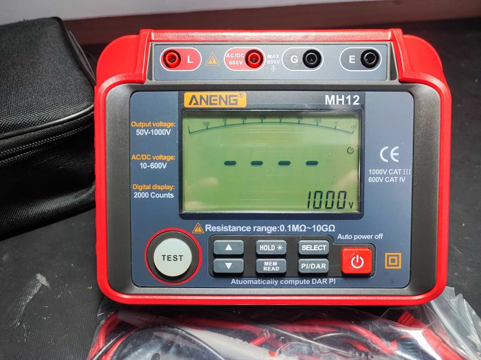 Verificador de resistência de isolamento. Megger Digital