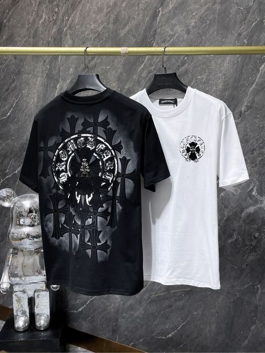 CHROME HEARTS футболка мужская оверсай белая черная унисекс оригинал