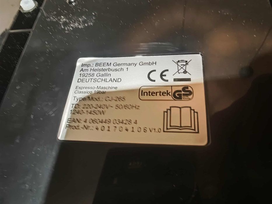 Ekspres kolbowy BEEM CJ-265 – Nowy, nieużywany