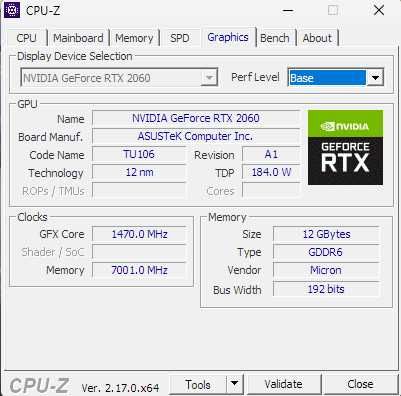 ASUS RTX 2060 12gb GDDR6