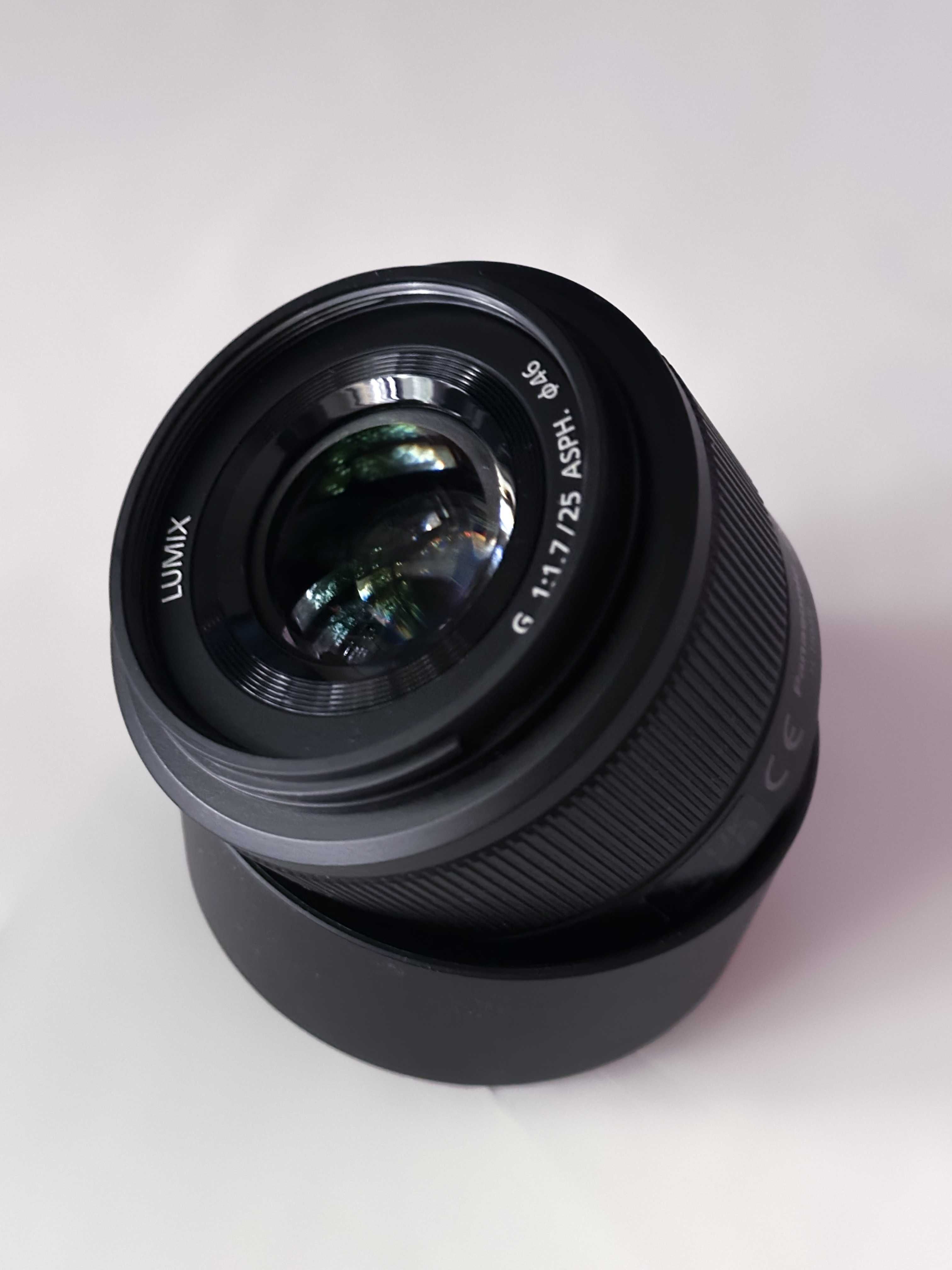 Panasonic LUMIX G 25 mm f/1.7 Obiektyw prawie nieużywany, jak nowy.