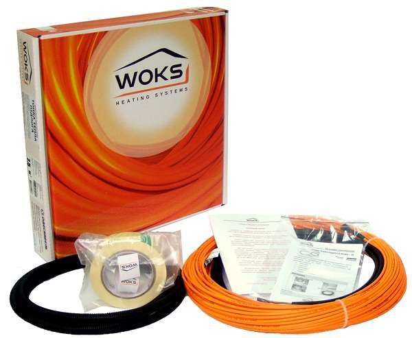 Теплый пол под плитку, тонкий кабель Woks-18, маты Woks-160
