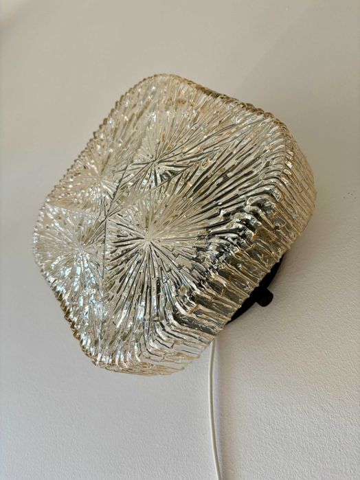 Plafon ze szkła fakturowanego, Westal, Szwecja, lata 70