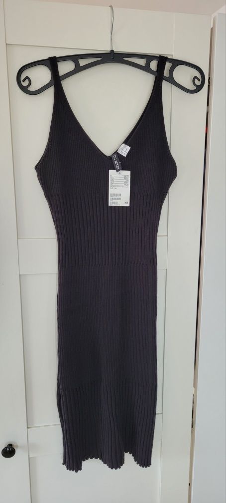Sukienka dzianinowa czarna H&M r. 36 nowa z metką