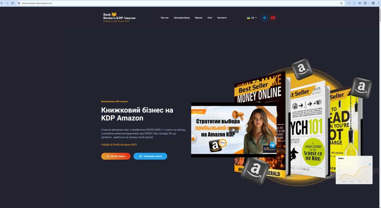 Особистий супровід для успішного розвитку Книжкового бізнесу на Amazon