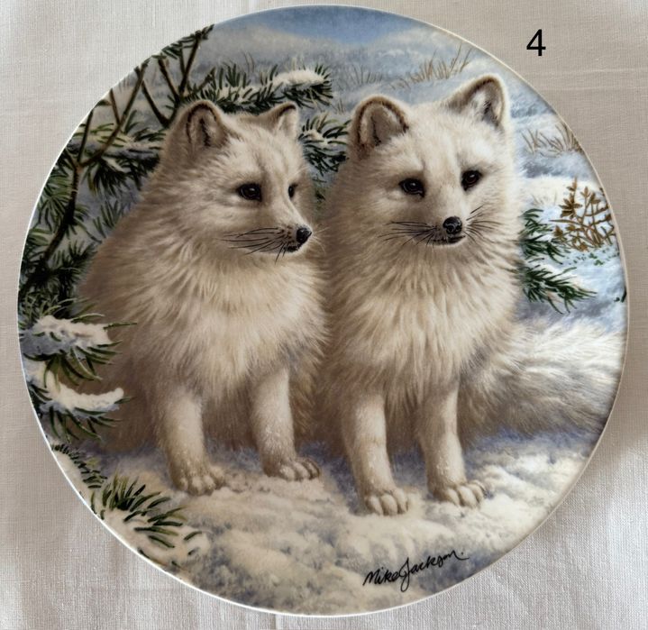 Колекція вінтажних тарілок Краса полярної дикої природи.