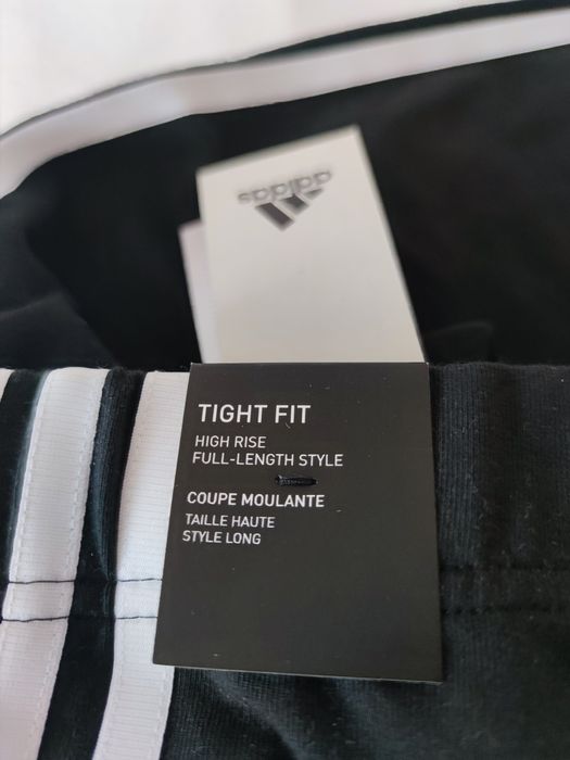 Legginsy Adidas z gumowanym logo i 3 lampasami. Nowe, a TANIEJ!!