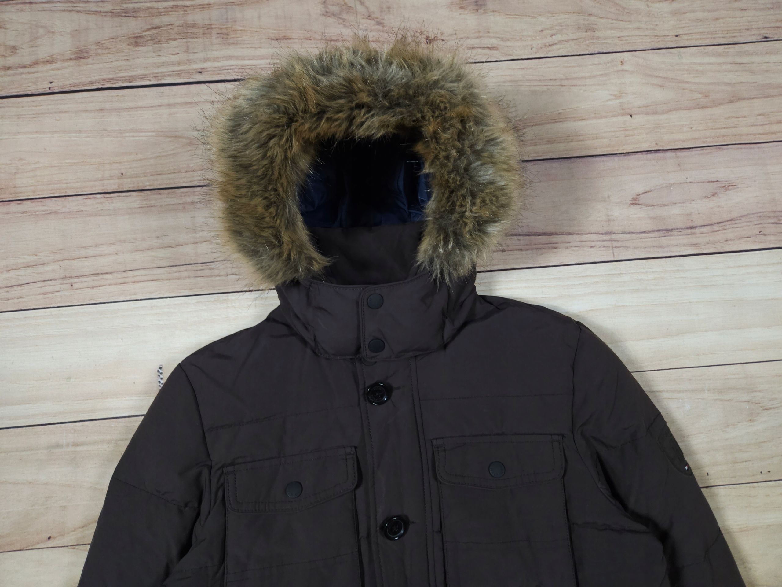 TOMMY HILFIGER Kurtka Męska Puchowa Elegancka r. S (S/M)