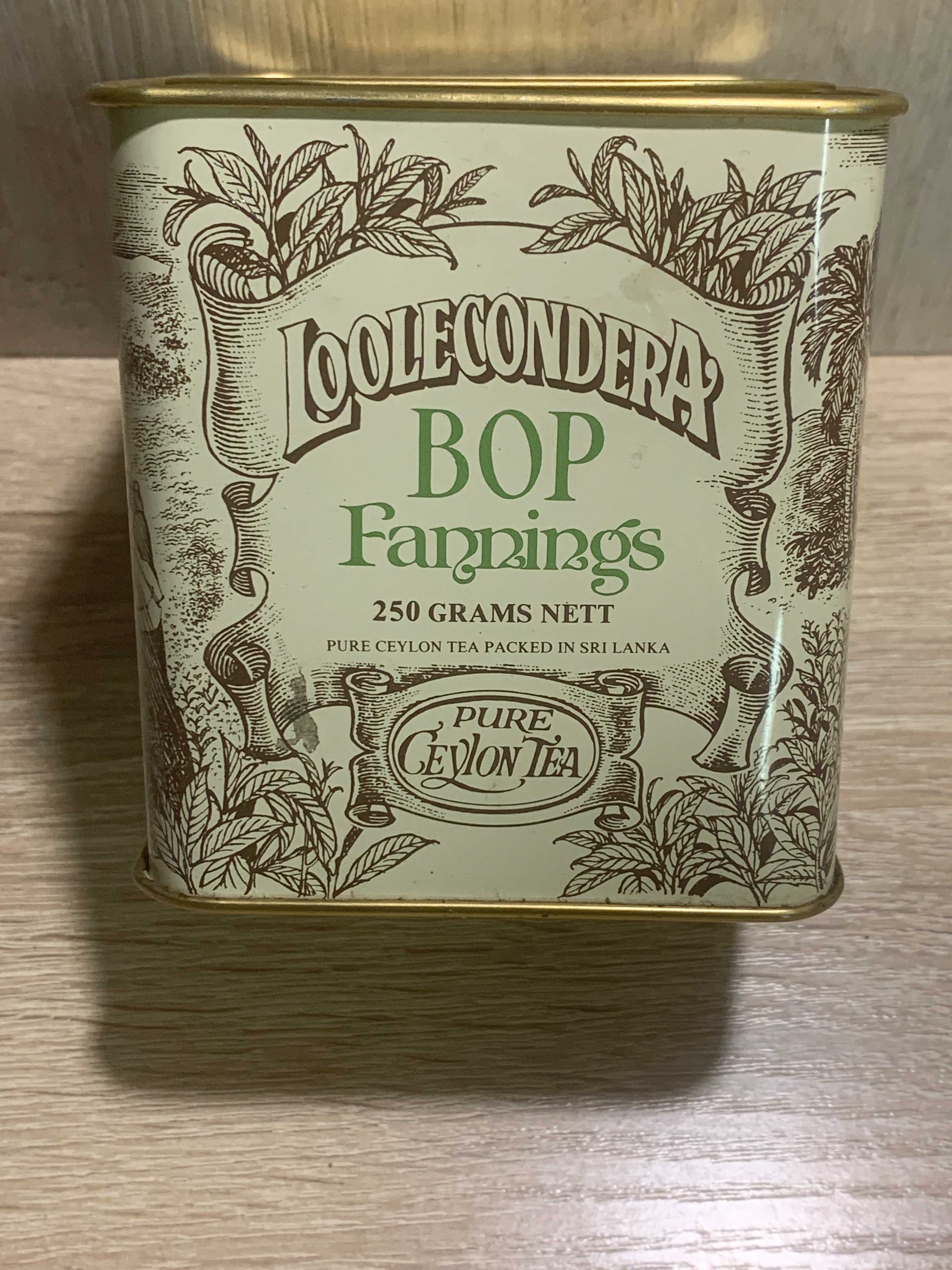 Банка упаковка чай Mlesna Loolecondera Bop Fannings Fine orange pekoe