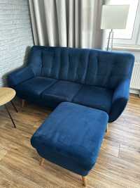 Sofa 3 osobowa Scandi + pufa