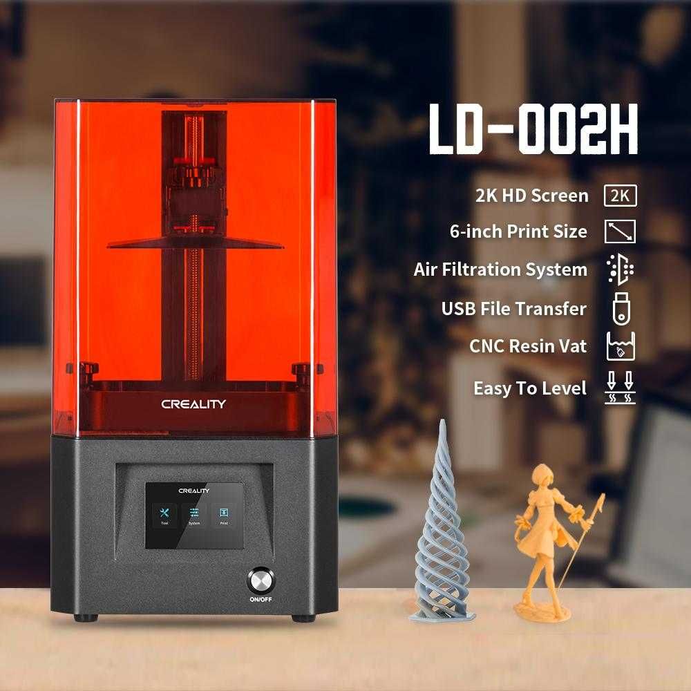Impressora 3D Resina CREALITY LD-002H + extras