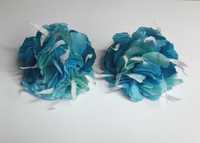 Резиночки для волос с голубыми цветами