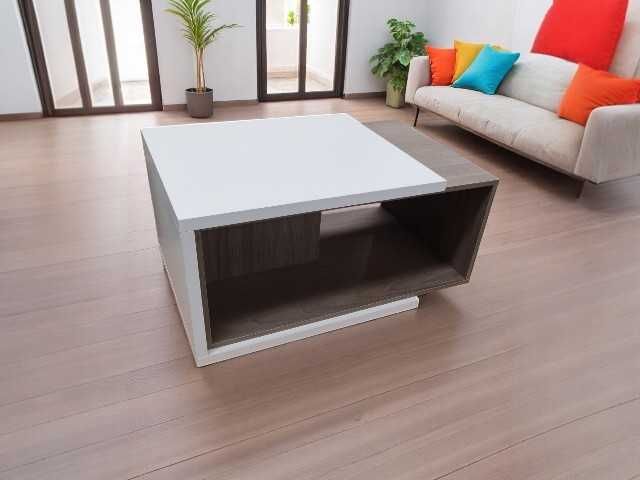 Mesa de Centro Branco/Rústico | Nova | Já Montada | Entrega Grátis