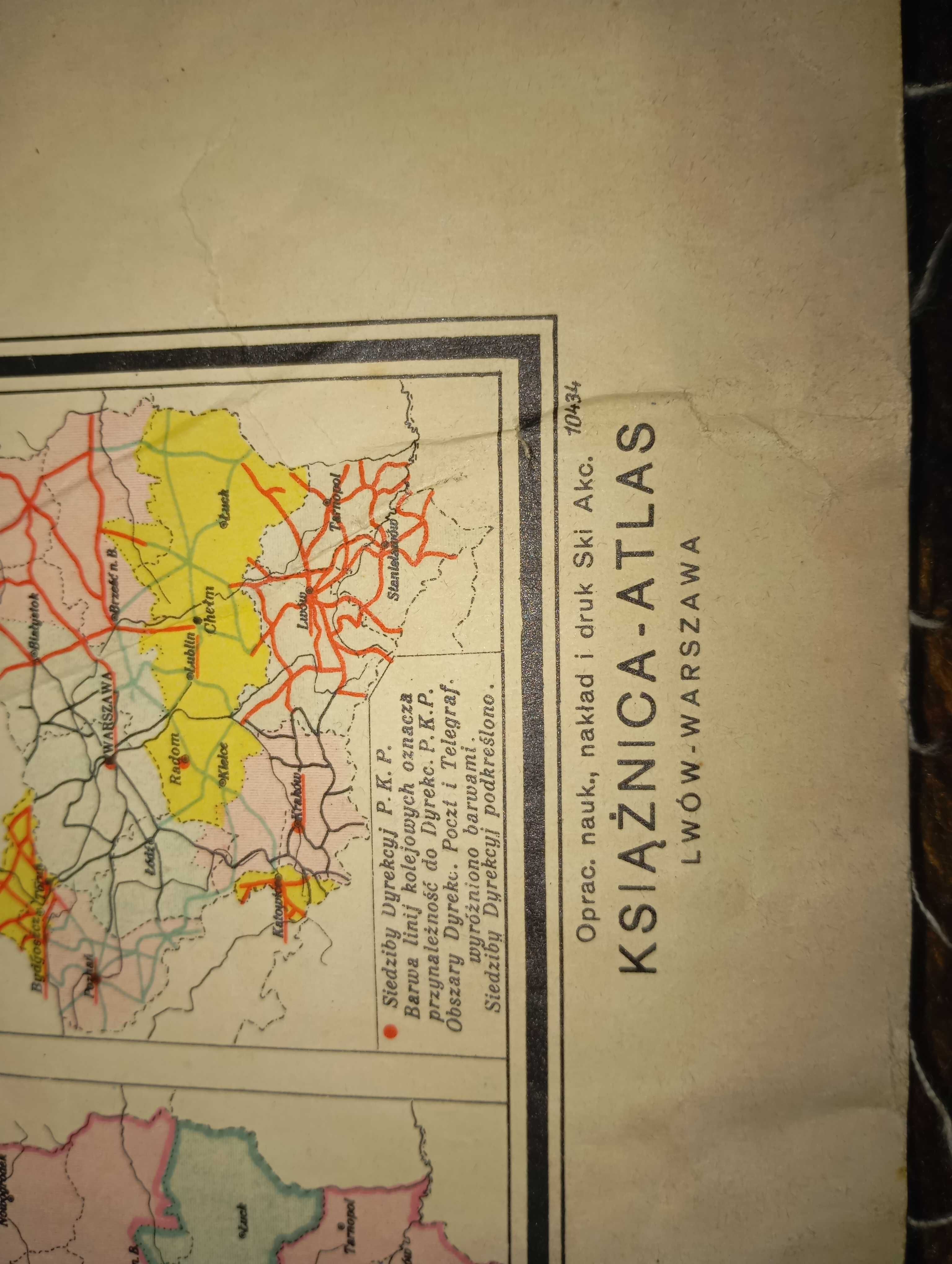 Mapa Polski z przed 1939 roku