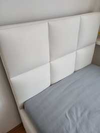 Łóżko 90x190 tapicerowane białe dla dziewczynki