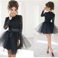 Чёрное красивое платье