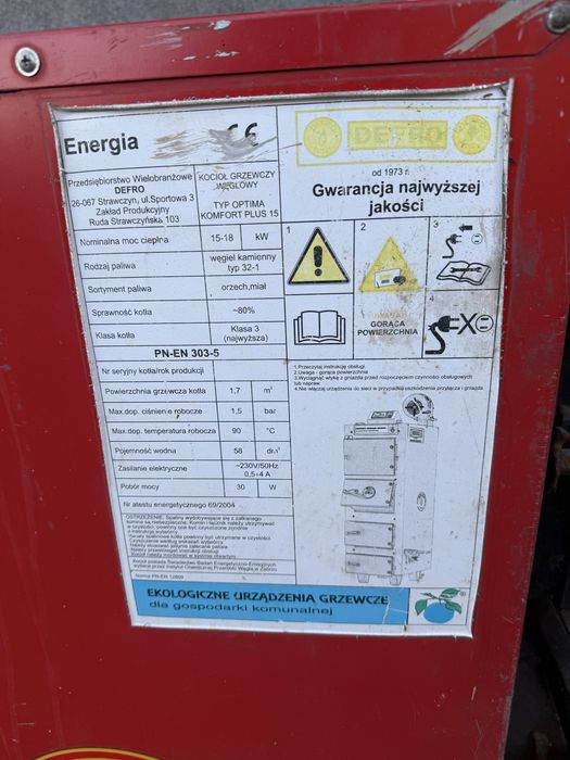 Częścii  do pieca weglwego  18 kw