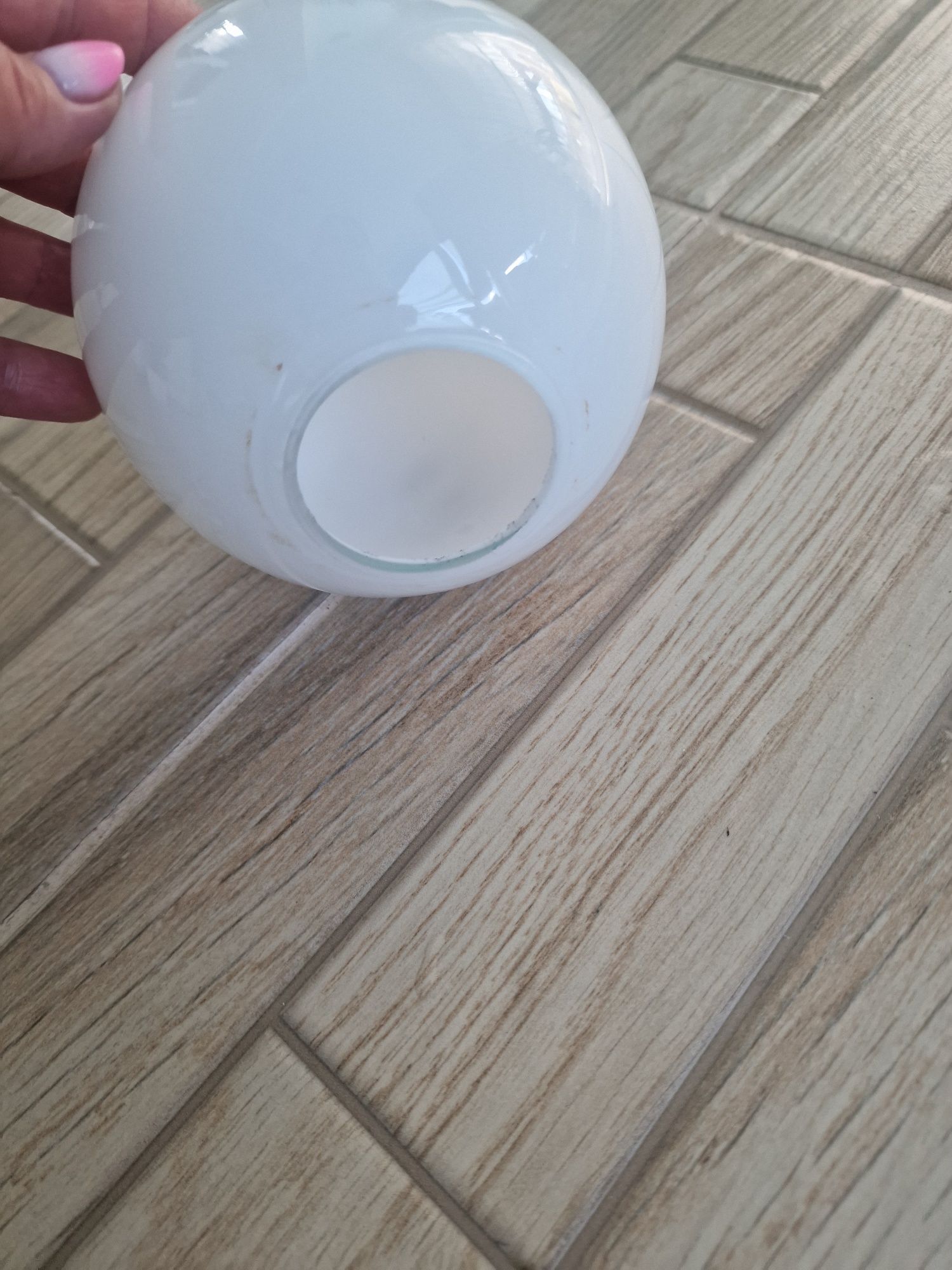 Klosz do lampy, biała kula 12 cm