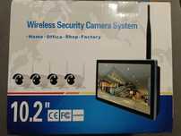 Zestaw 4 kamer WiFi 1MPIX z ekranem 10,2" rejestratorem 960P IP