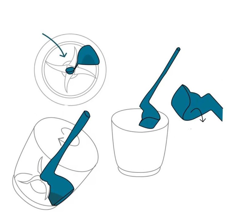 Kopystka obrotowa łopatka szpatuła do Thermomix Vorwerk TM7 TM6 TM5