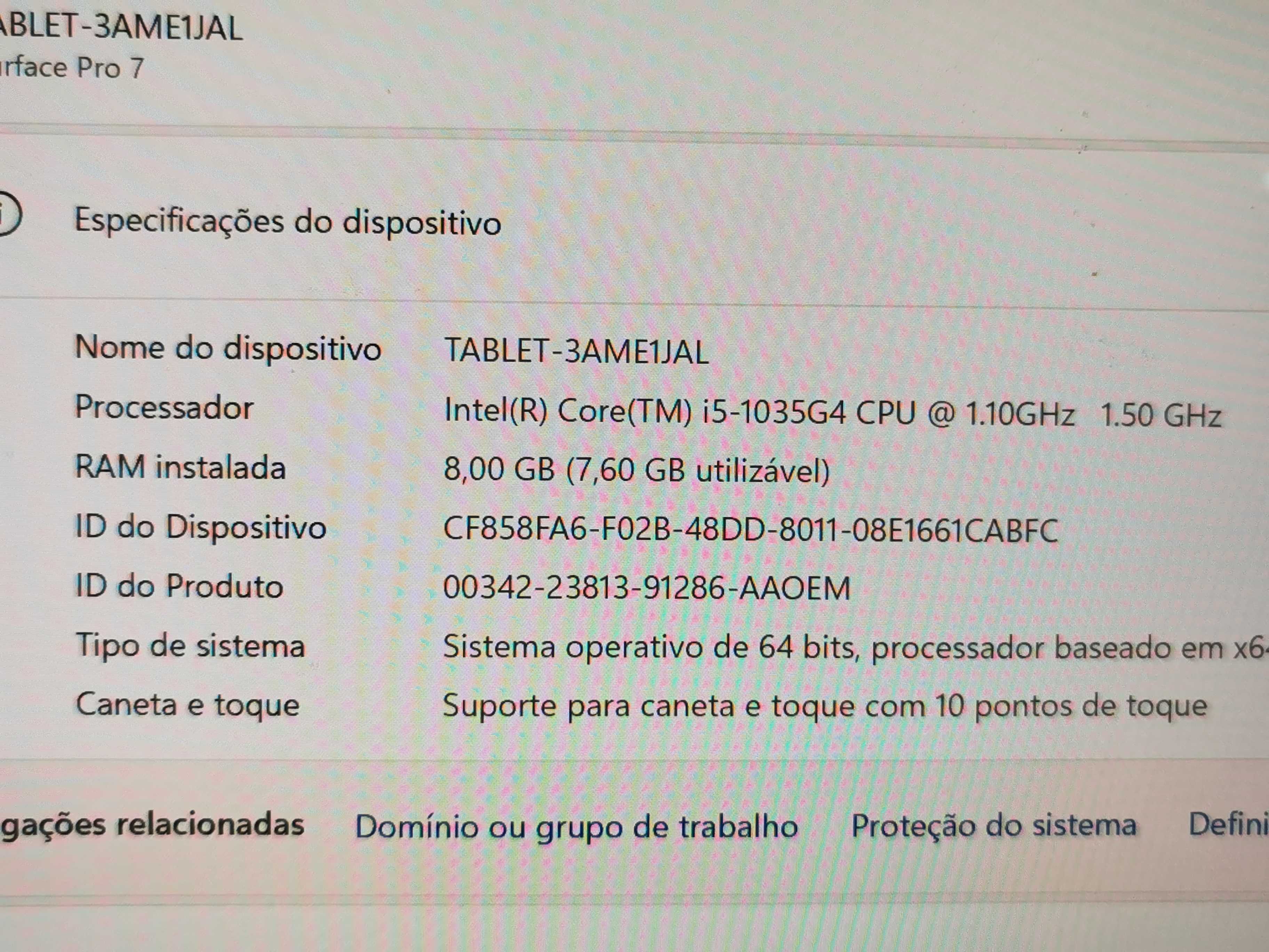 Surface pro 7 com teclado