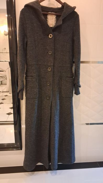 Wełniany Stylowy płaszcz damski