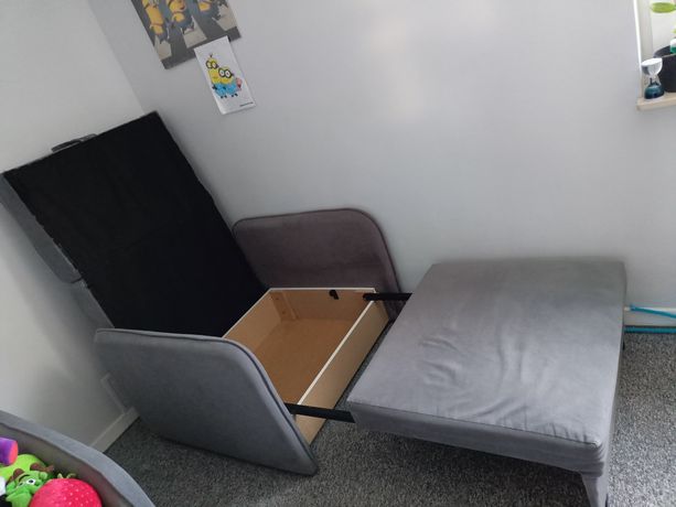 Łóżko fotel rozkładany pojedynczy