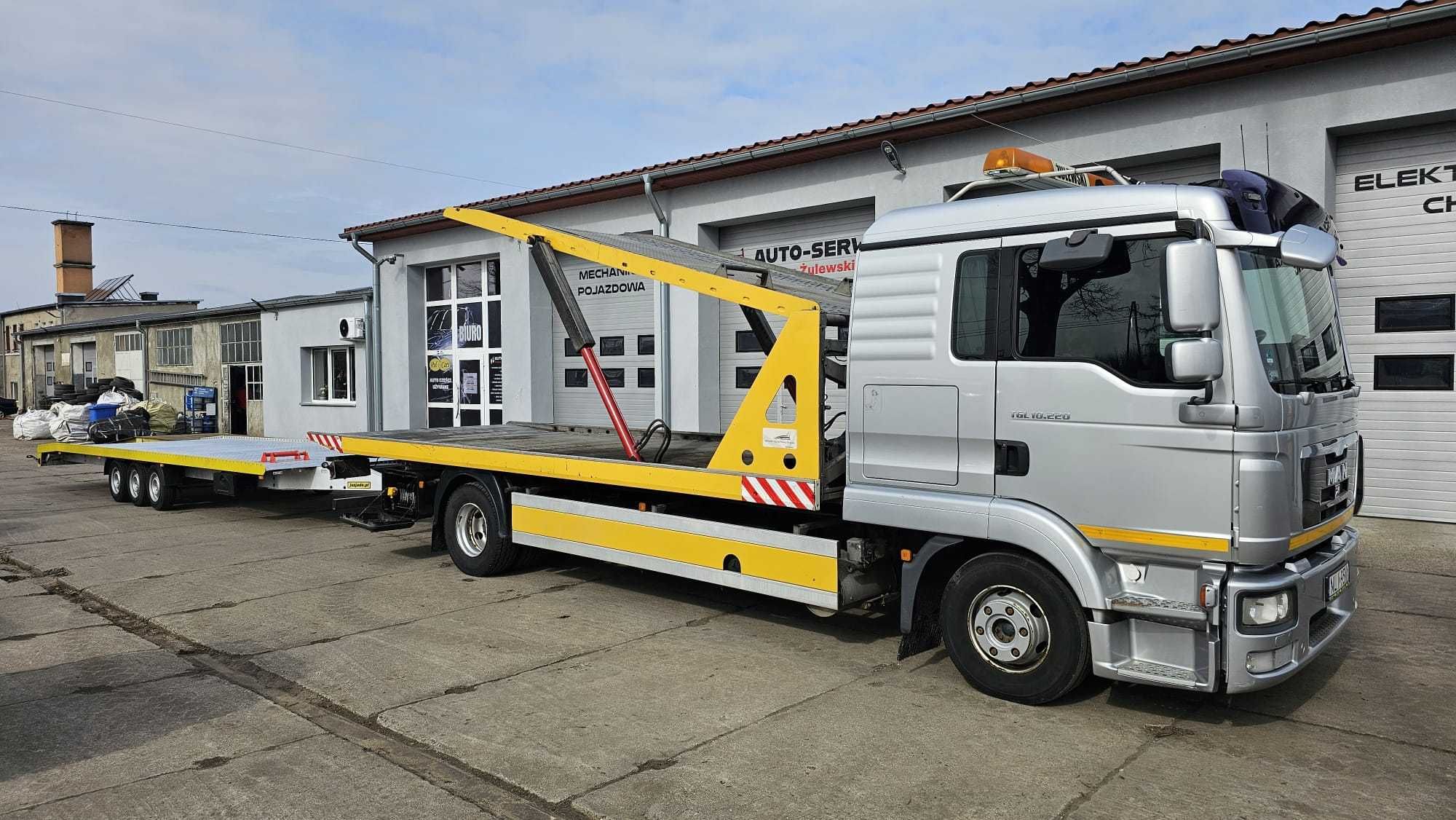 MAN 10.220 Pomoc Drogowa z Piętrem i Płytą hydrauliczną CESJA