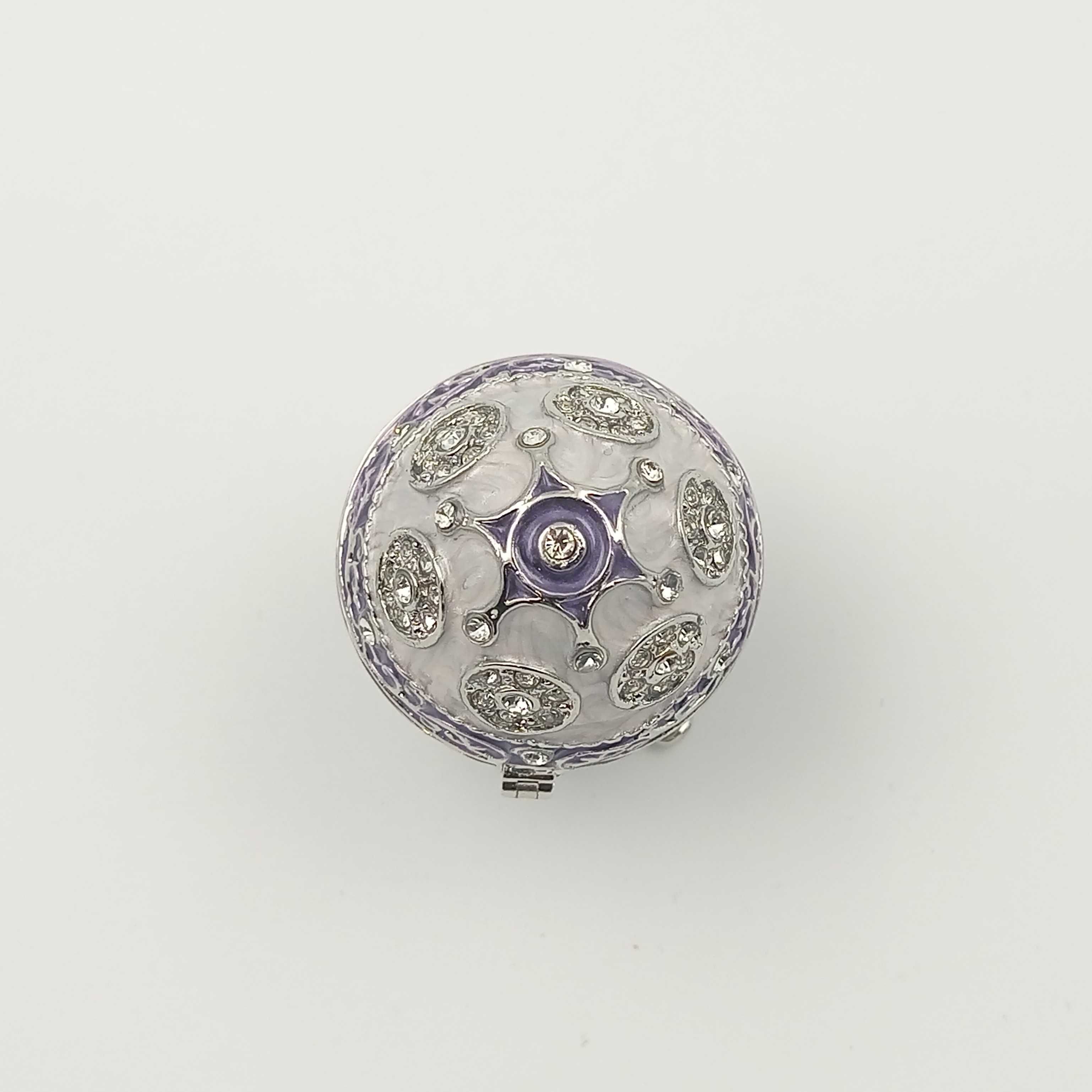 Jajko jajo faberge pojemniki szkatułka fioletowe styl arbeska